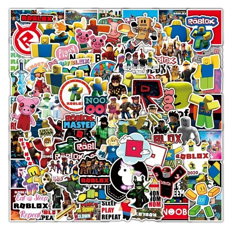 50/100pcs Roblox Game Graffiti Stickers Water Cup Luggage Notebook Scooter Stickers Cartoon Anime Christmas Birthday Gifts Toys