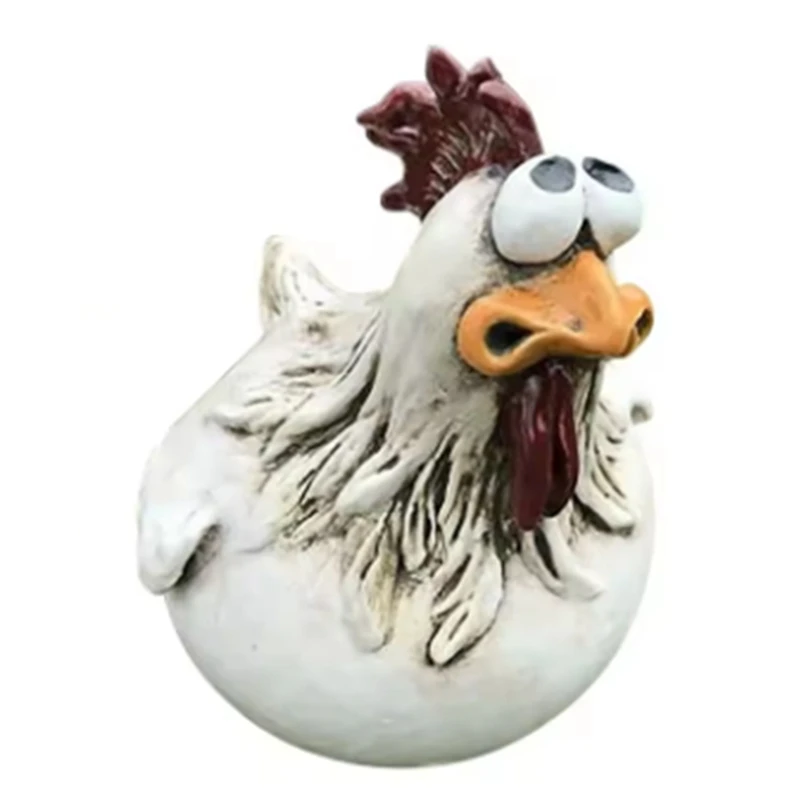 

NEW_Chicken Fence Декор Статуи Смола Сад Ферма Двор Куриная Скульптура