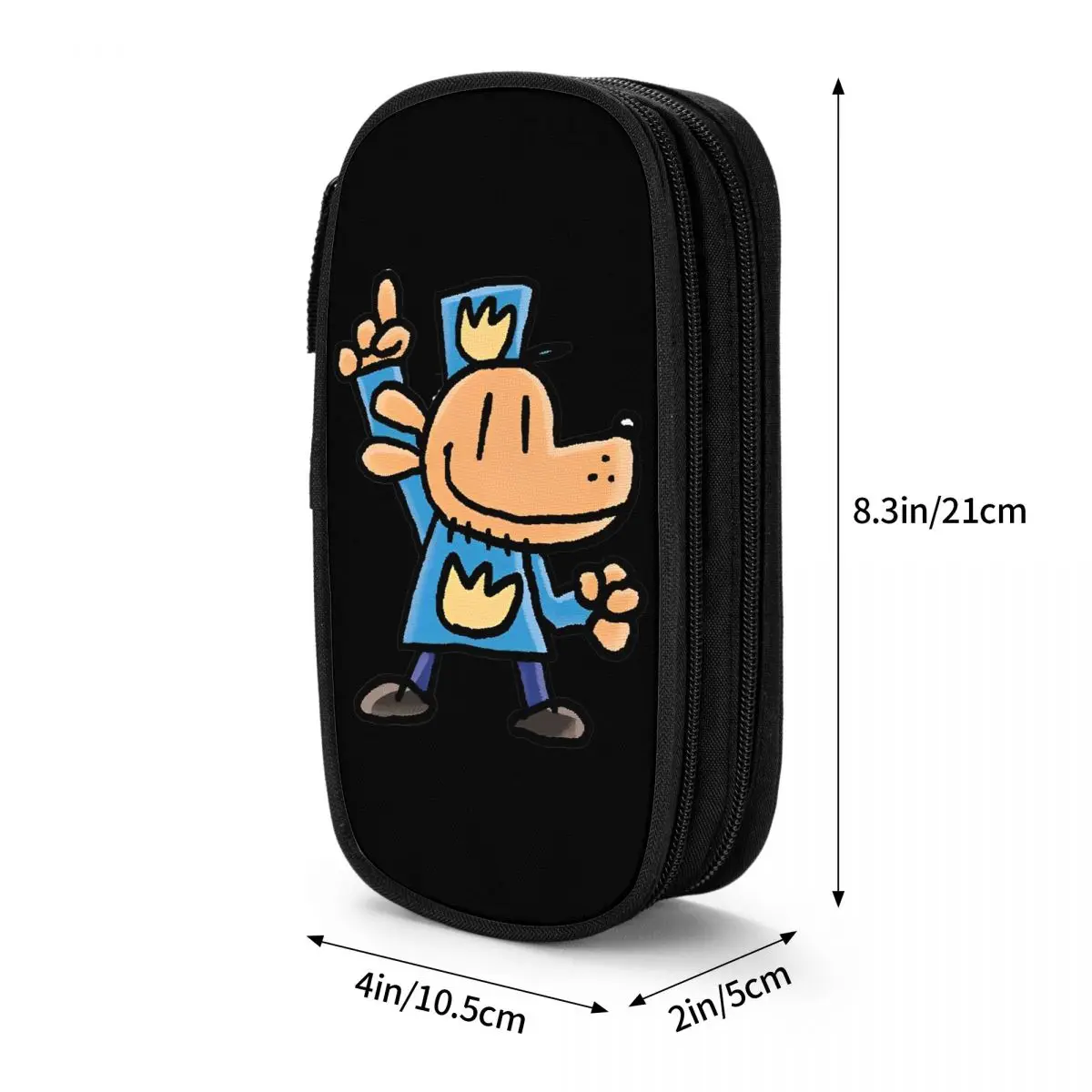 الكلب رجل Dogman الفيلم الهزلي مقلمة الإبداعية الكرتون الحيوانات القلم قلم رصاص أكياس الفتيات الفتيان الطلاب مدرسة سستة pencelcases