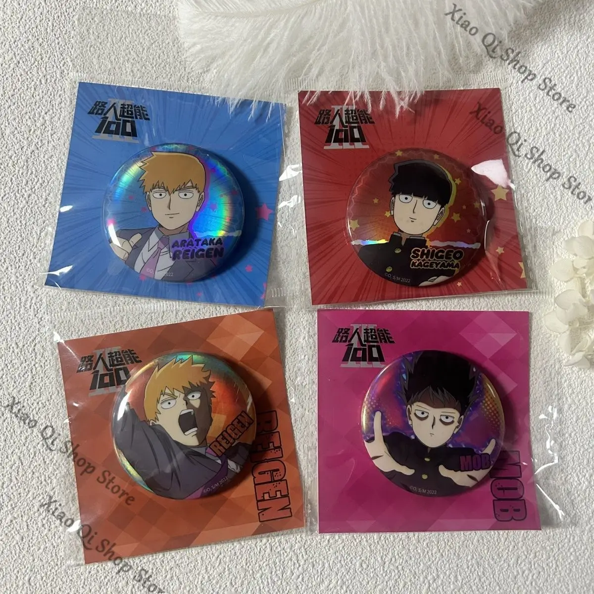 

Официальный оригинальный значок Mobu Saiko Hyaku Mob Psycho 100, аниме Ambitus Kageyama Shigeo Reigen, высокий уровень внешнего вида