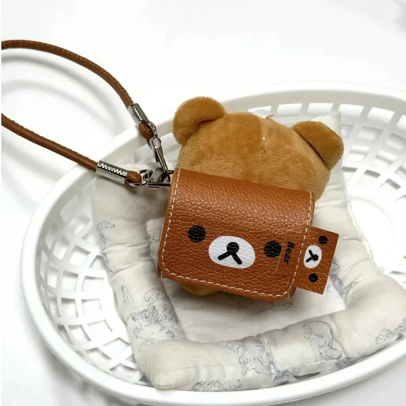 Rilakkuma PU Small School Bag Pendant Y2K Kawaii Japan AirPods4 Apple Apple Case Cartoon Bluetooth 3airpodspro2 Decoration New
