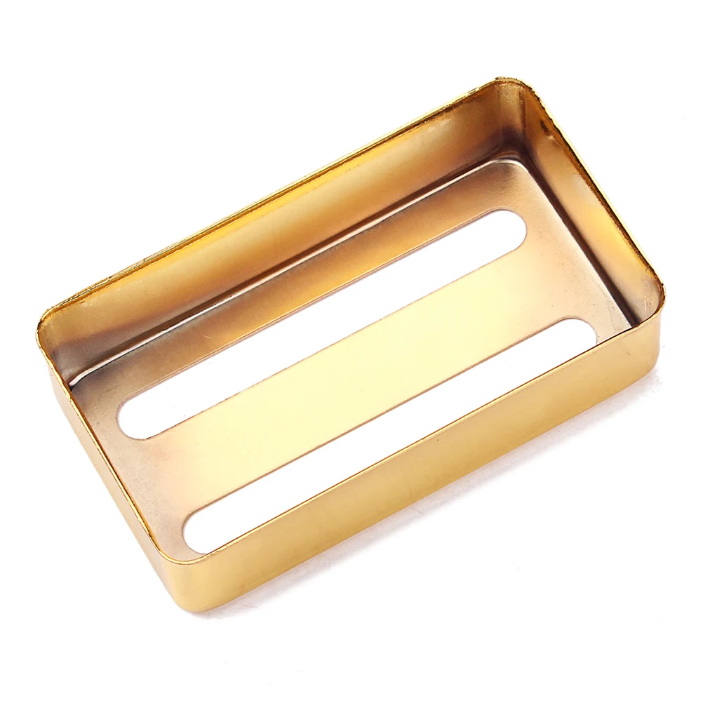 

2Pcs Dual Coil Pickup Covers for Electric Guitar Metal Replacement Parts Golden Accessory Kit Pickup Cover Guitar