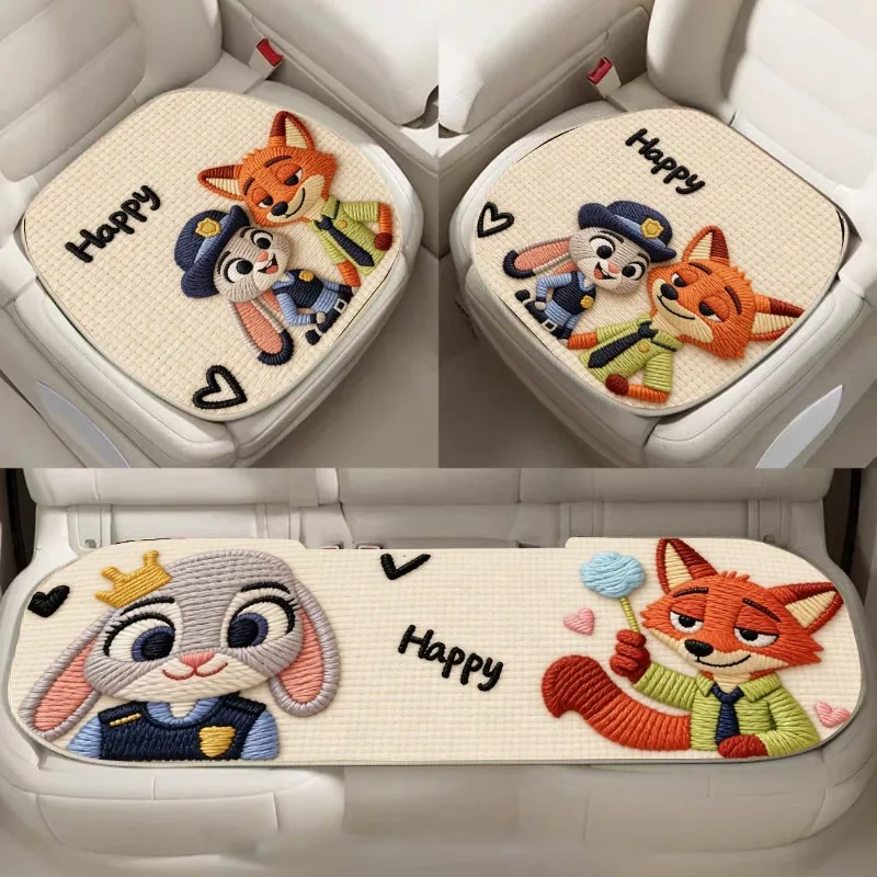 

New Cartoon Kawaii Car Seat Cushion with Universal Anime Patterns for All Seasons Breathable and Dirt Resistant Car Seat Cushion