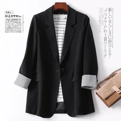 Ladies Long Sleeve Spring Casual Blazer 2024 New Fashion Business Plaid Suits Women Work Office Blazer Women Jackets Coats S-3XL