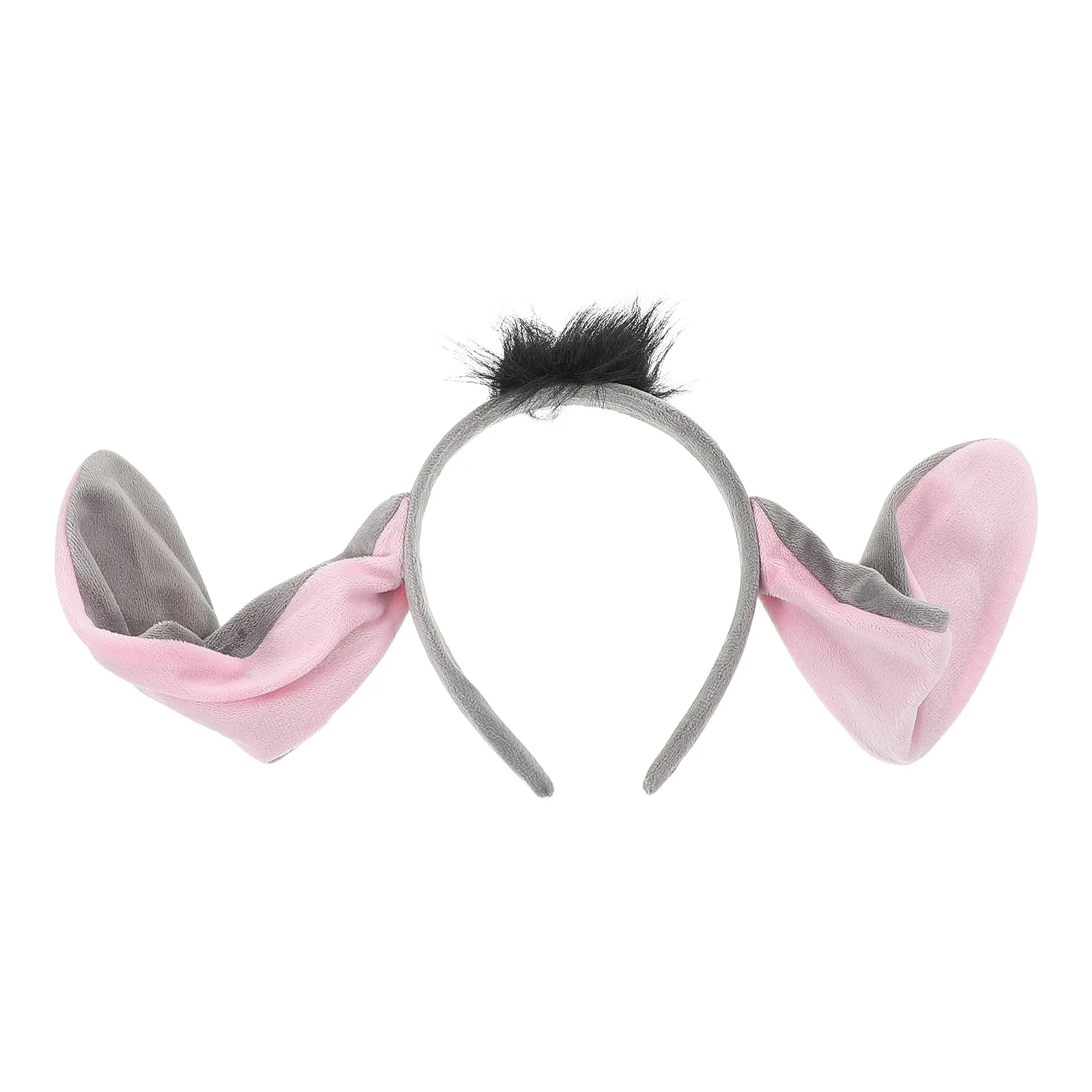 

Animal Hairband Headbands Grey Donkey Ears Adult Baby Costume Farm Animal Costumes Halloween Party Supply Lightweight