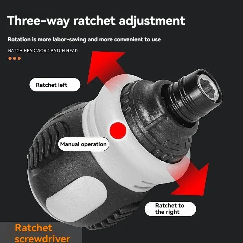 High Hardness Ratchet Screwdriver Set Short Shaped Radish Head Labor-saving Multi-functional Dual-purpose image 4