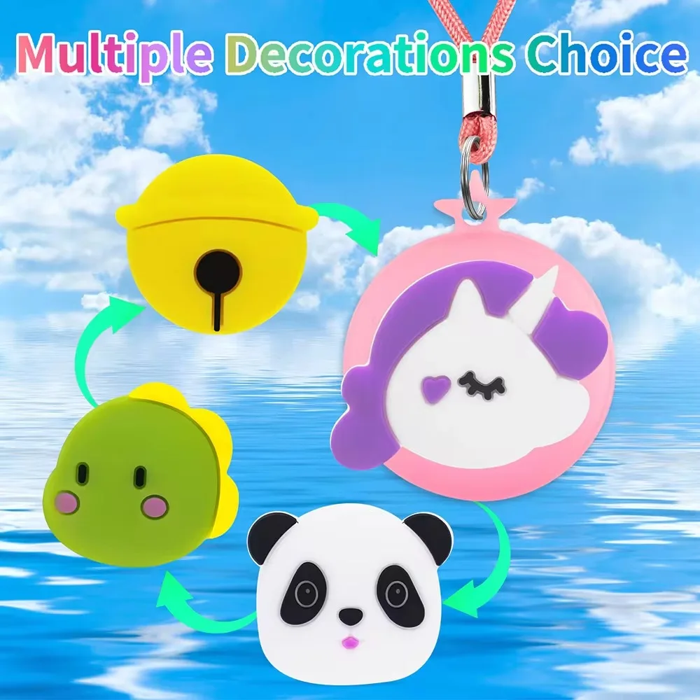 Силиконовое Сменное детское ожерелье с 4 шт. в упаковке, мультяшный колпачок, защитная крышка, аксессуары для трекера с регулируемой длиной для AirTag