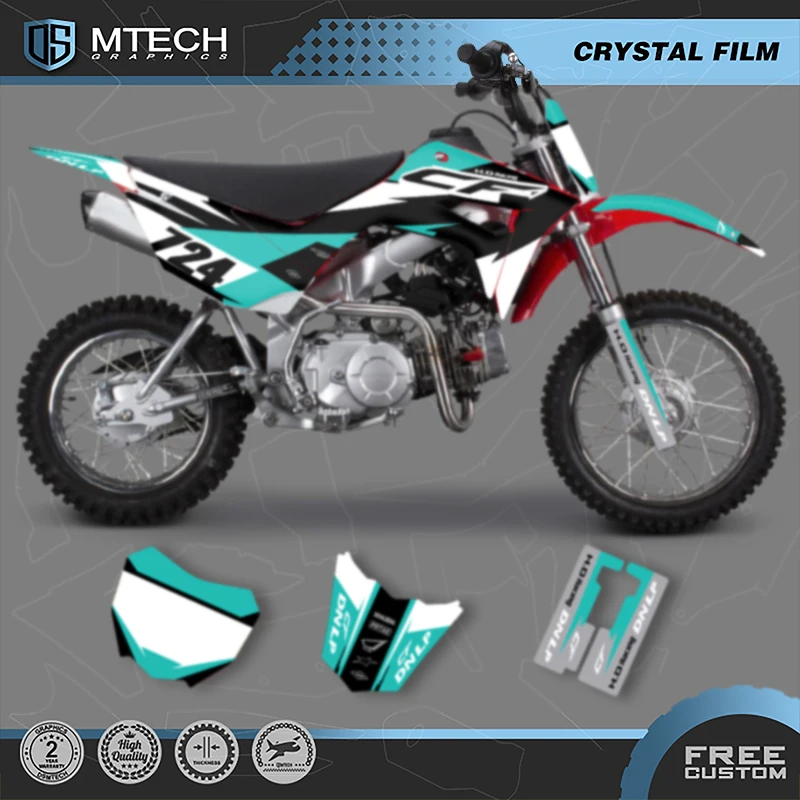 

DSMTECH Custom Motorcross Graphics Background Decal Stickers Kits For HONDA CRF110 CRF110F 2019 2020 2021 002