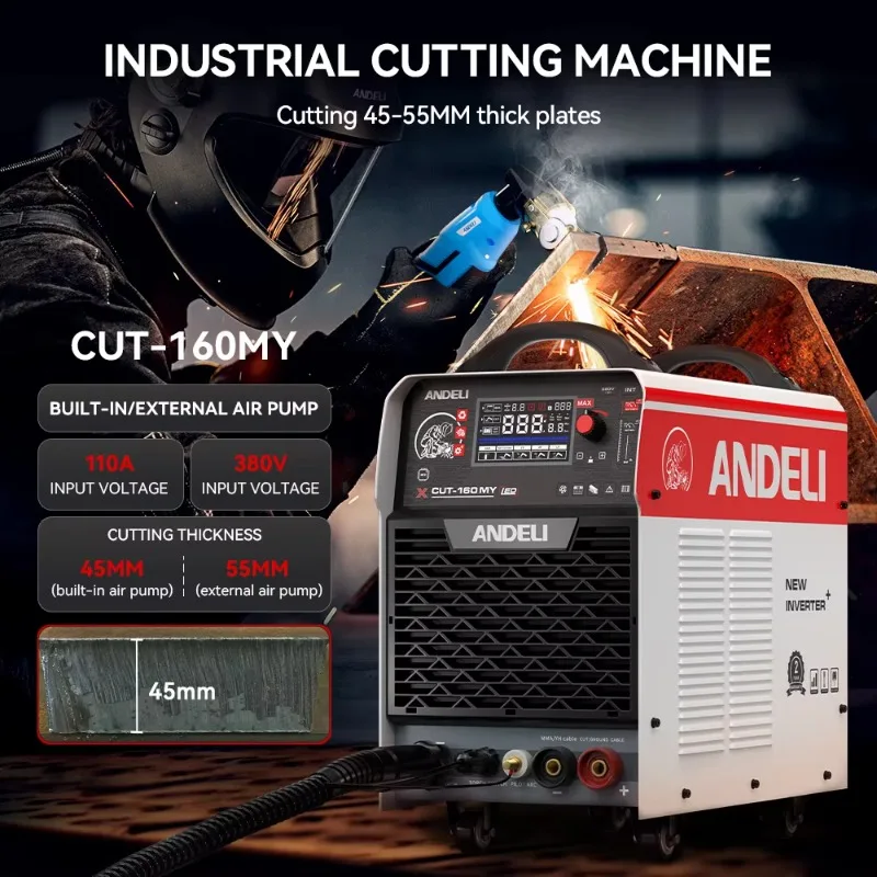 

Плазменный резак 385V CUT 160 с пилотной дугой для тяжелых металлообрабатывающих работ с ЧПУ, 2-в-1 (MMA/плазма)