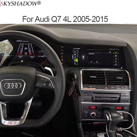 아우디 Q7 4L 2005-2015 차량용 LCD 대시보드 디지털 클러스터 버추얼 콕핏 안드로이드 카 라디오 무선 카플레이 오토라디오 스테레오