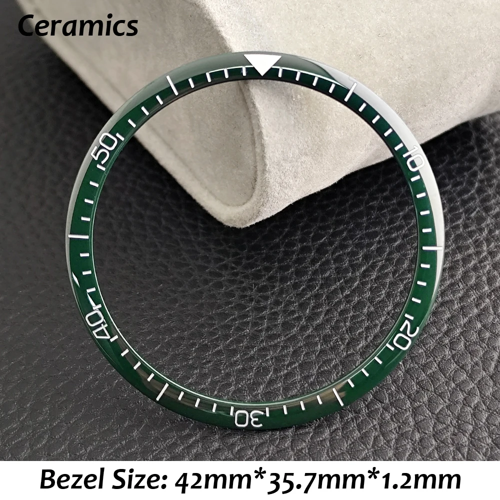 42mm*35,7mm Schräges Keramik-Zifferblatt Schwarz/Grün/Blau/Braun Passend für Uhrengehäuse Ersatz-Zifferblatt Uhrenzubehör für Herren – Detail 9