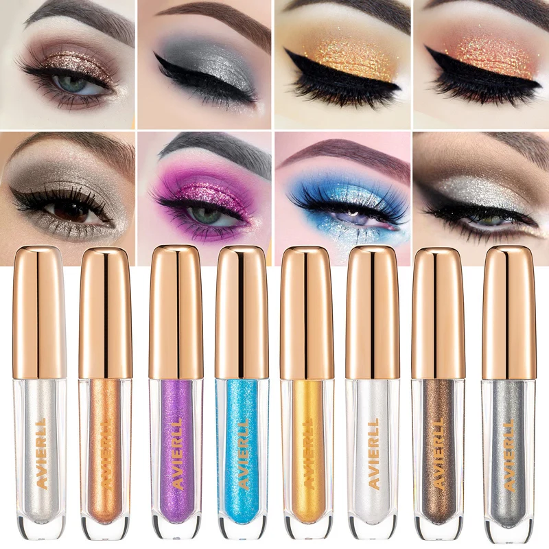 Liquid Eyeshadow Set  Glitter Eye Shadow Stick Kit Quick-Drying Long Lasting For Women Makeup Set