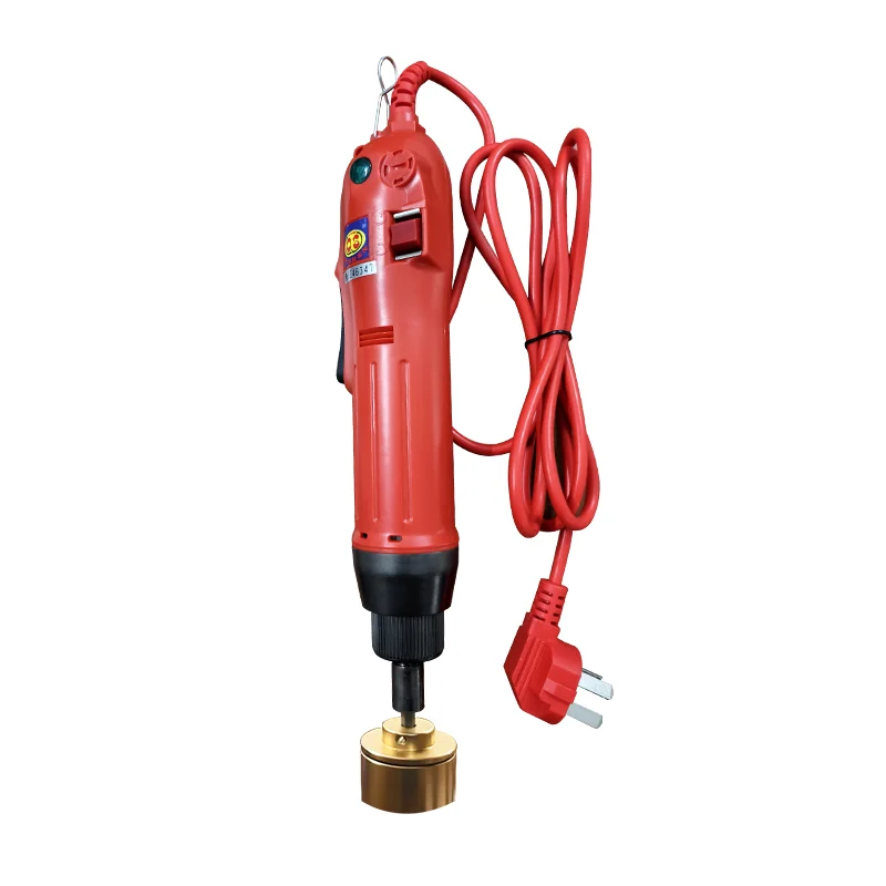 آلة السد الكهربائية 80 واط ، آلة السد الكهربائية المحمولة ، آلة ختم غطاء الزجاجة بقطر 10-50 مللي متر ، جهد 110 فولت