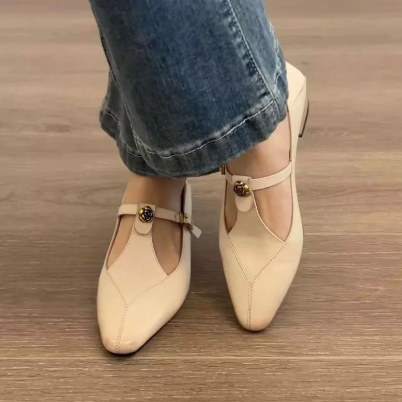 أحذية نسائية جلدية Modis أحذية رياضية نسائية غير رسمية أوكسفورد أحذية مسطحة بكعب منخفض بمقدمة مدببة جلد طبيعي على الكعب فستان 2025 #5