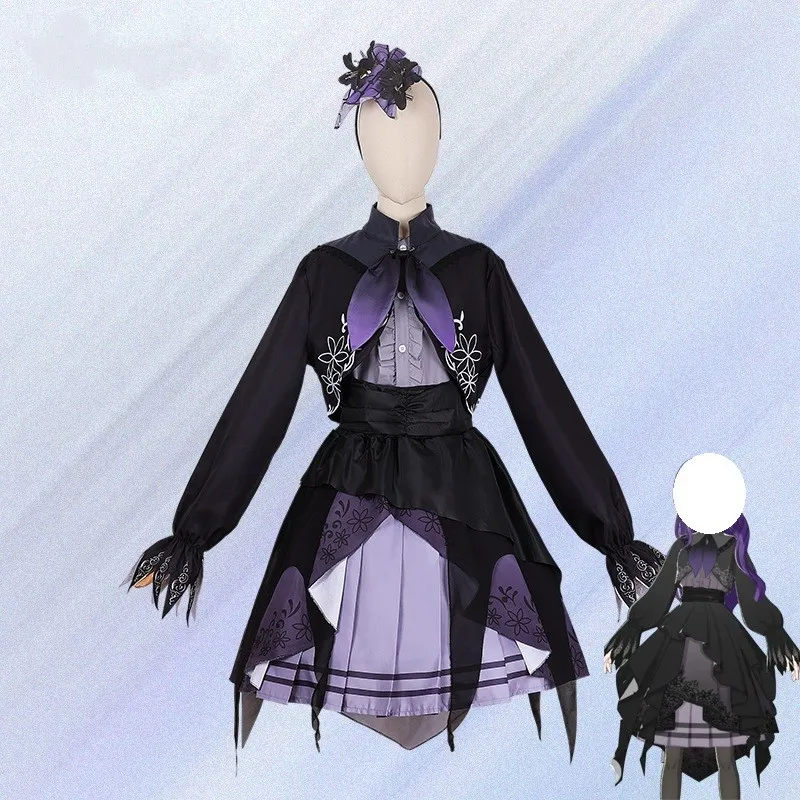 

Anime Project Feat. Asahina Mafuyu Cosplay Costume Lolita Black Purple Skirt For Comin Con Party