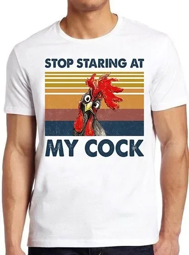 Camiseta con diseño divertido y atrevido de "Deja de mirar mi pene", regalo original ofensivo, M528