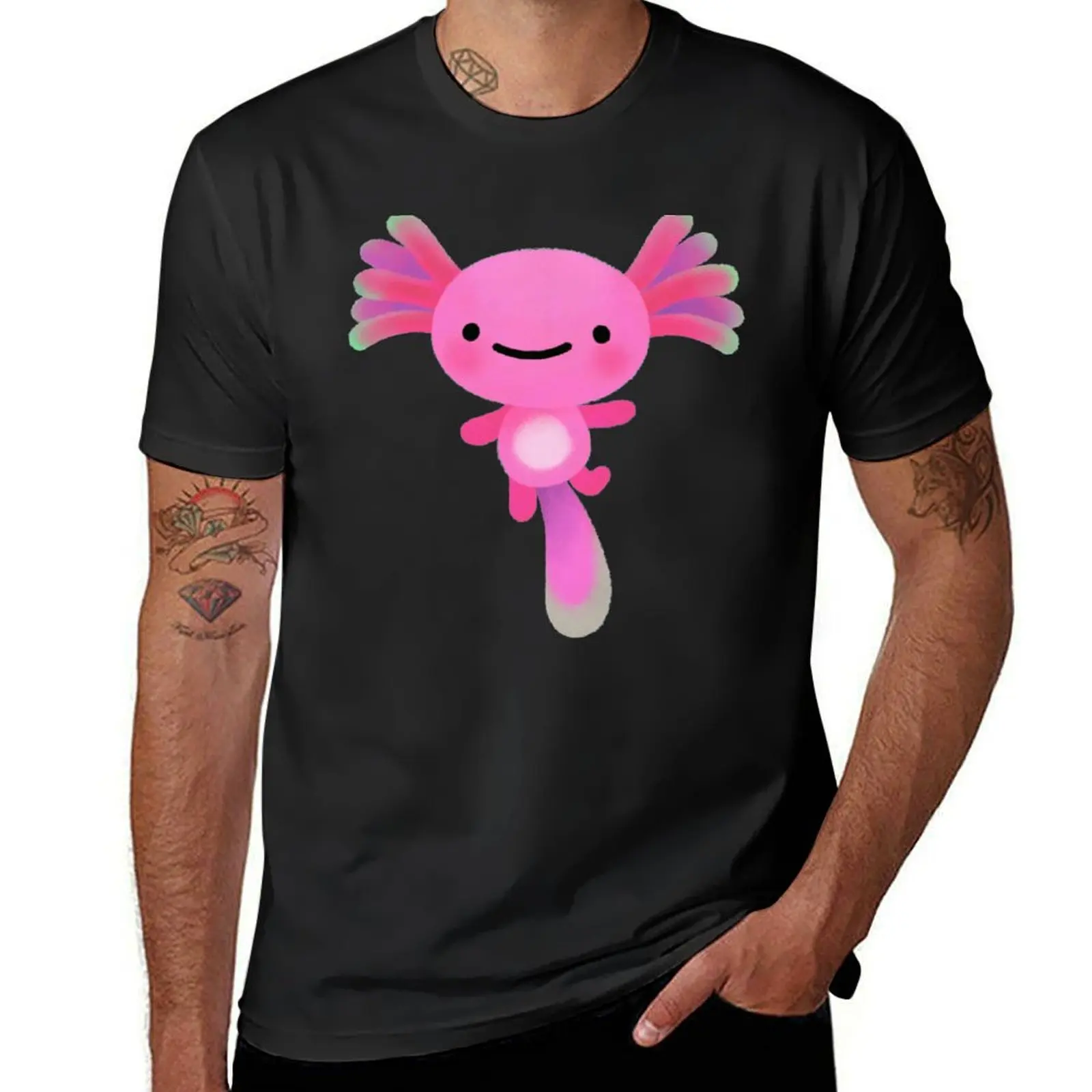 Coral axolotl T-Shirt tops graphics sublime t shirts for men