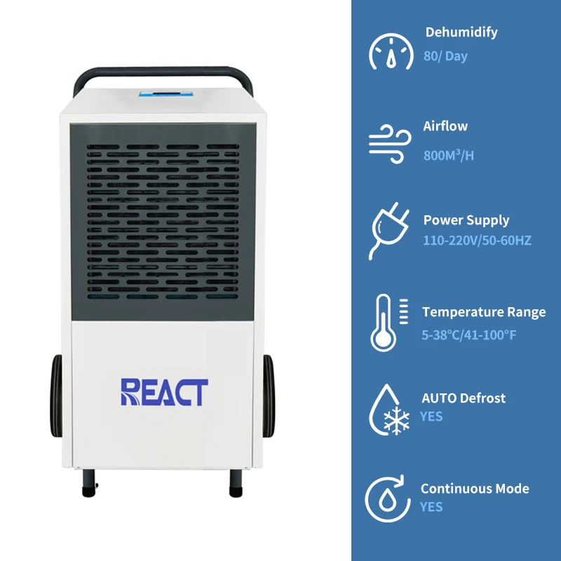 80L/D 상업용 제습기 산업용 제습기 온실 상업용 공기 청정 장비