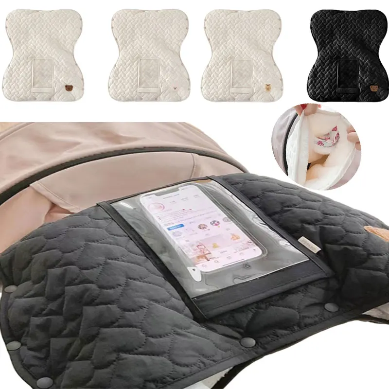 Winter Windproof Universal Stroller Hand Muffs Soft Fleece Lining Warm Armrests Gloves for Storllers Accessories