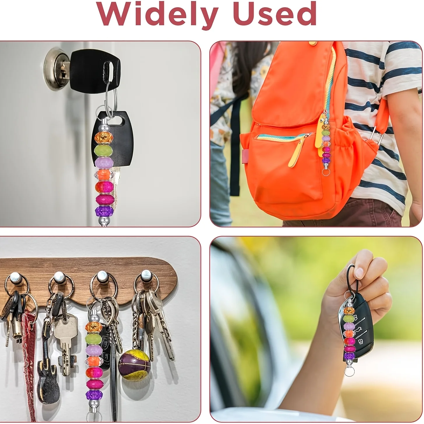 Detachable Keychain 30pcs DIY Wholesale Removable Keychain Making Blank Beaded Keychain Beading Jewelry Making Supplies - view 6