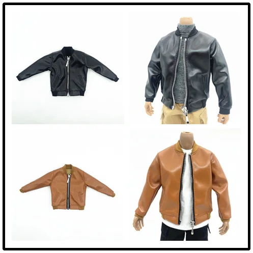 

1/6 Scale Men's Fashion Leather Coat Model for 12''Figures Bodies DIY Accessories