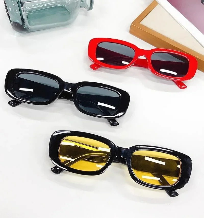 New Small Rectangle Sunglasses Women Oval Vintage Brand Designer Square Sun Glasses For Women Shades Female Eyewear UV400