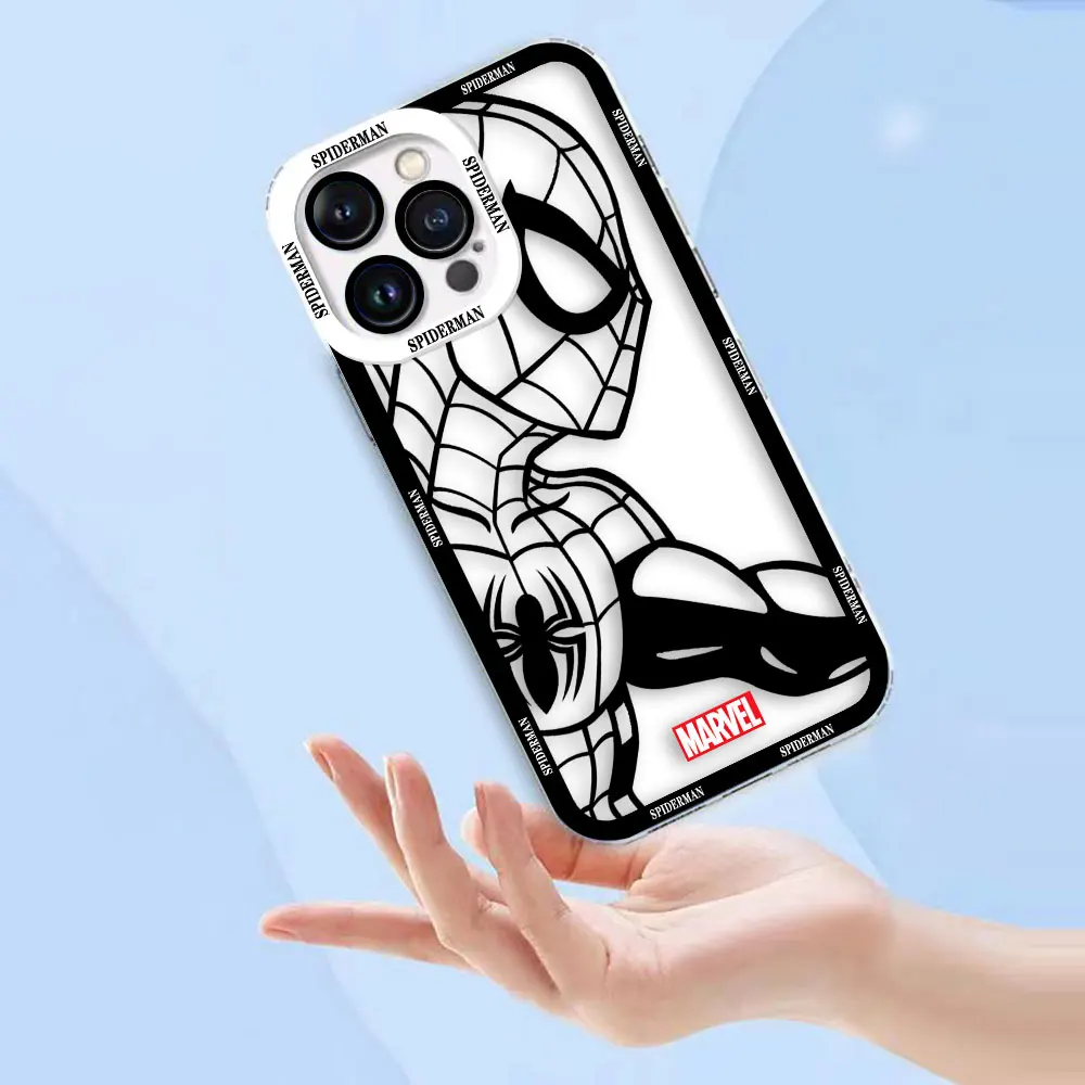 Marvel Spider Man Iron Man Trasparente Cassa Del Telefono Per REALME 5 6 7 7I 8 8I 9 9I 10 12 C75 C71 C67 C65 C63 C55 C53 C35 C33 C31 C30 Caso