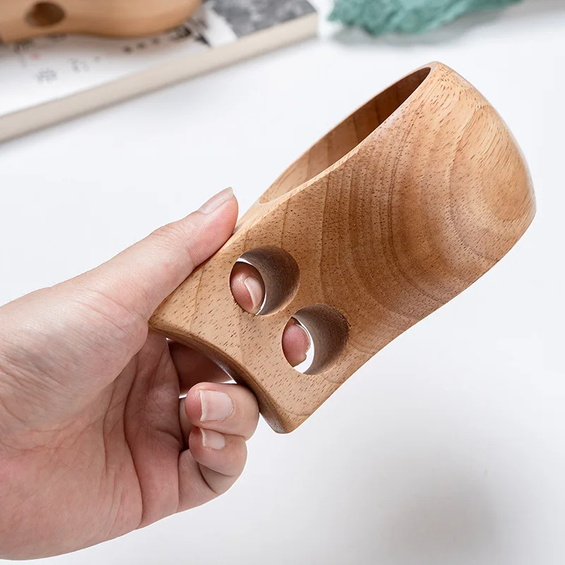 New200ml كوب خشبي خارجي للتخييم القدح أكواب حليب القهوة أكواب أكاسيا-خشب درينكوير Bushcraft قطعة أثرية للمطبخ والحرف الخشبية المنزلية