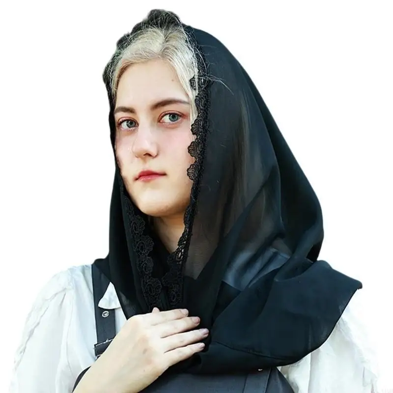 

Женские кружевные вышивные платки на открытом воздухе Unisex Headscarbar Scarf