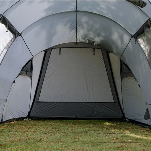 Family Camping Tent with Aluminum Poles, 210T Ripstop Connectable Channel Tent