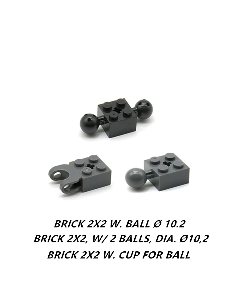 10 pièces brique 2X2 57909 W.BALL, 17114 57908 W.2 balles, 67696 92013 W. tasse pour le DIA de la balle. Ø10.2 briques autobloquantes blocs jouets