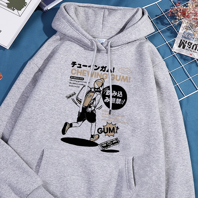 

Japanese Printed Sweatshirts Mens Basics Causual Hoodies Leisure Oversized Tracksuit Vintage Machine Washable Drawstring Tops