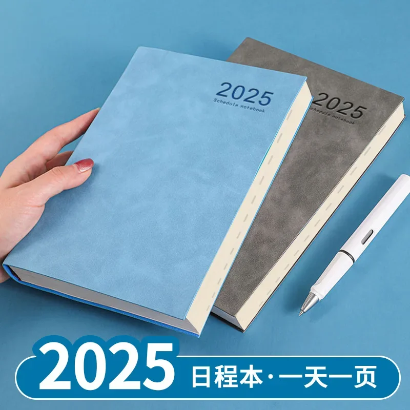 2025 new calendar book English time management efficiency a5 self-discipline clock in plan book super thick notebook