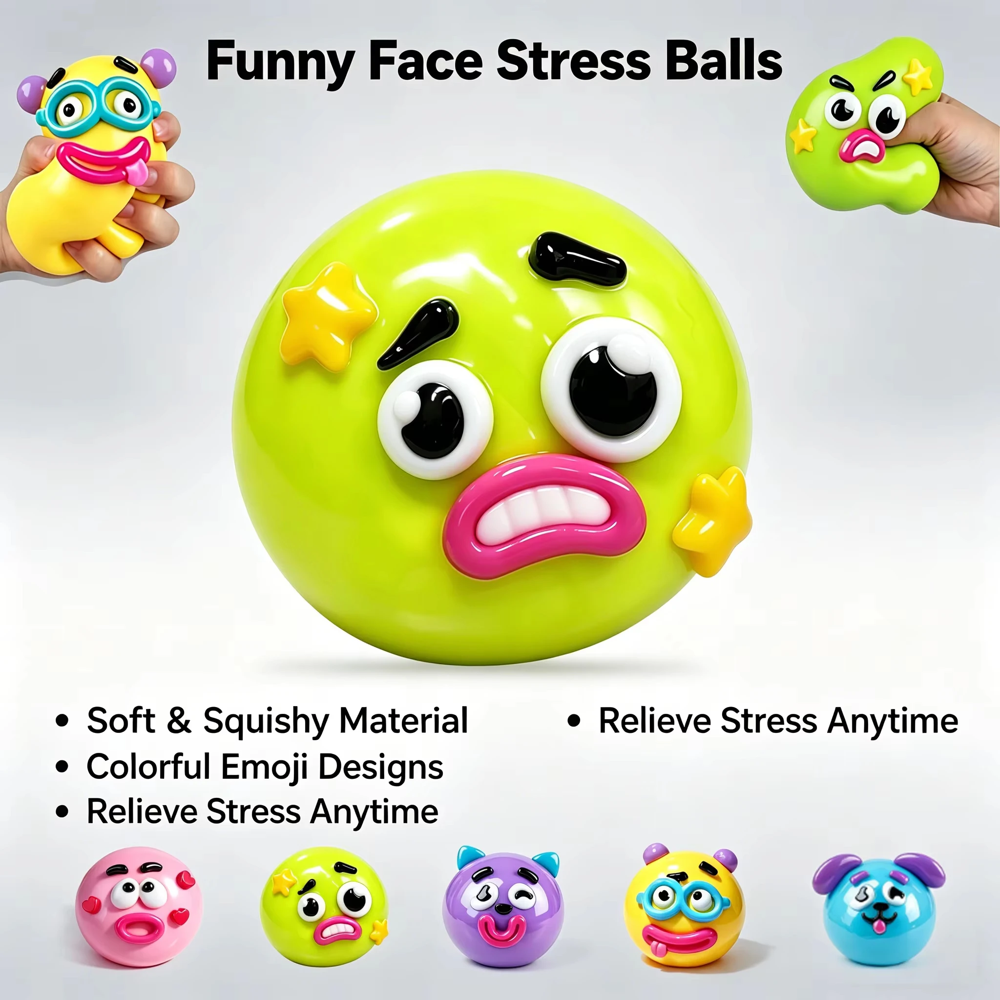 Curiosities Hundegesicht-Squishy-Spielzeug, beliebte Smushers, weich, formbar, niedlich, langsam aufsteigend, Quetschspielzeug, entspannend, sensorisch, gegen Angstzustände – Detail 5