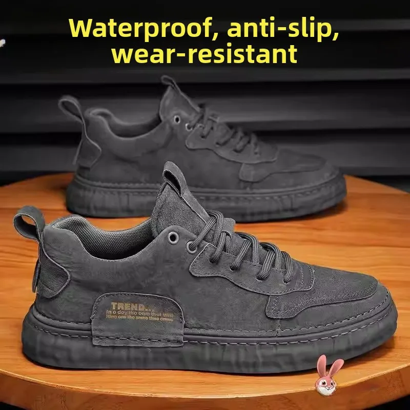 

Men's Casual Work Shoes Waterproof Labor Protection Flat Shoes for Outdoor Activities Summer Season Synthetic Material