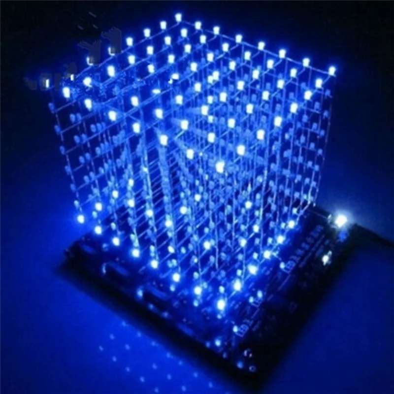 Mini 3D 8 8X8X8 LED Electronic Light Cubeeds DIY Kit Students Electronic Production for Christmas Gift/New Year