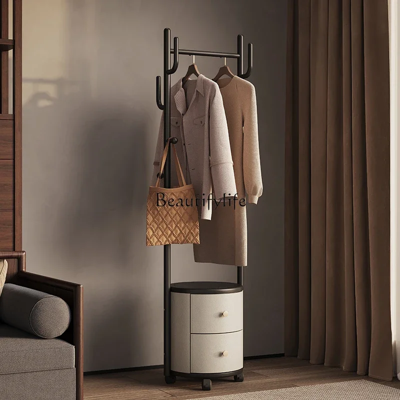 

01Hanging hanger Floor-to-ceiling bedroom Solid wood Living room Coat rack Simple household