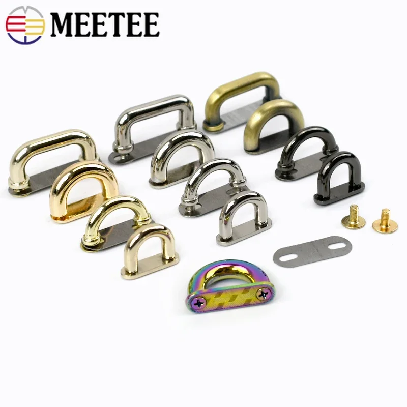 10Pcs 9/13/14/21mm Metal Bags Arch Bridge D Ring Buckles Bag Strap Connector Hook Handbag Belt Buckle DIY Hardware Accessories