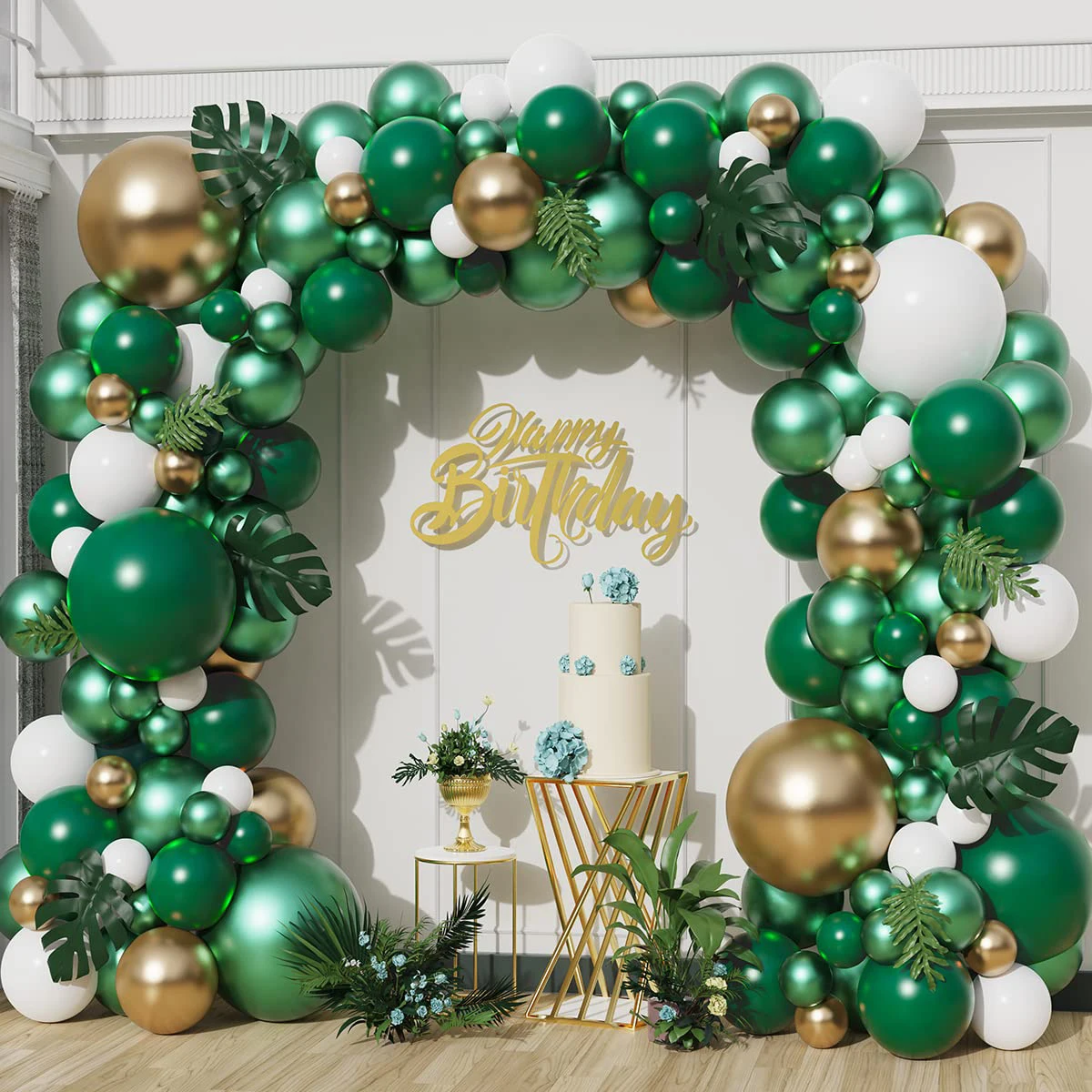 

Green Macaron Balloons Garland Arch Kit Wedding Decoration Jungle Birthday Baby Shower Kids 1st Birthday Party Balloon Suppiles