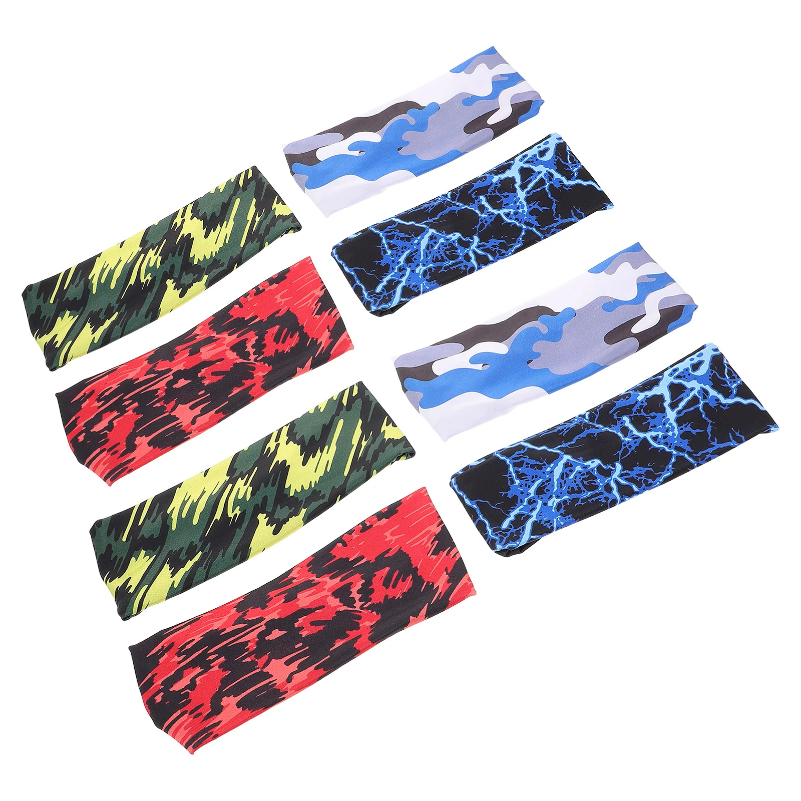 

8Pcs Sweat Headbands Elastic Breathable Athletic Hairbands for Boys Girls Kids Basketball Running Gym Sports Sweat-Absorbing