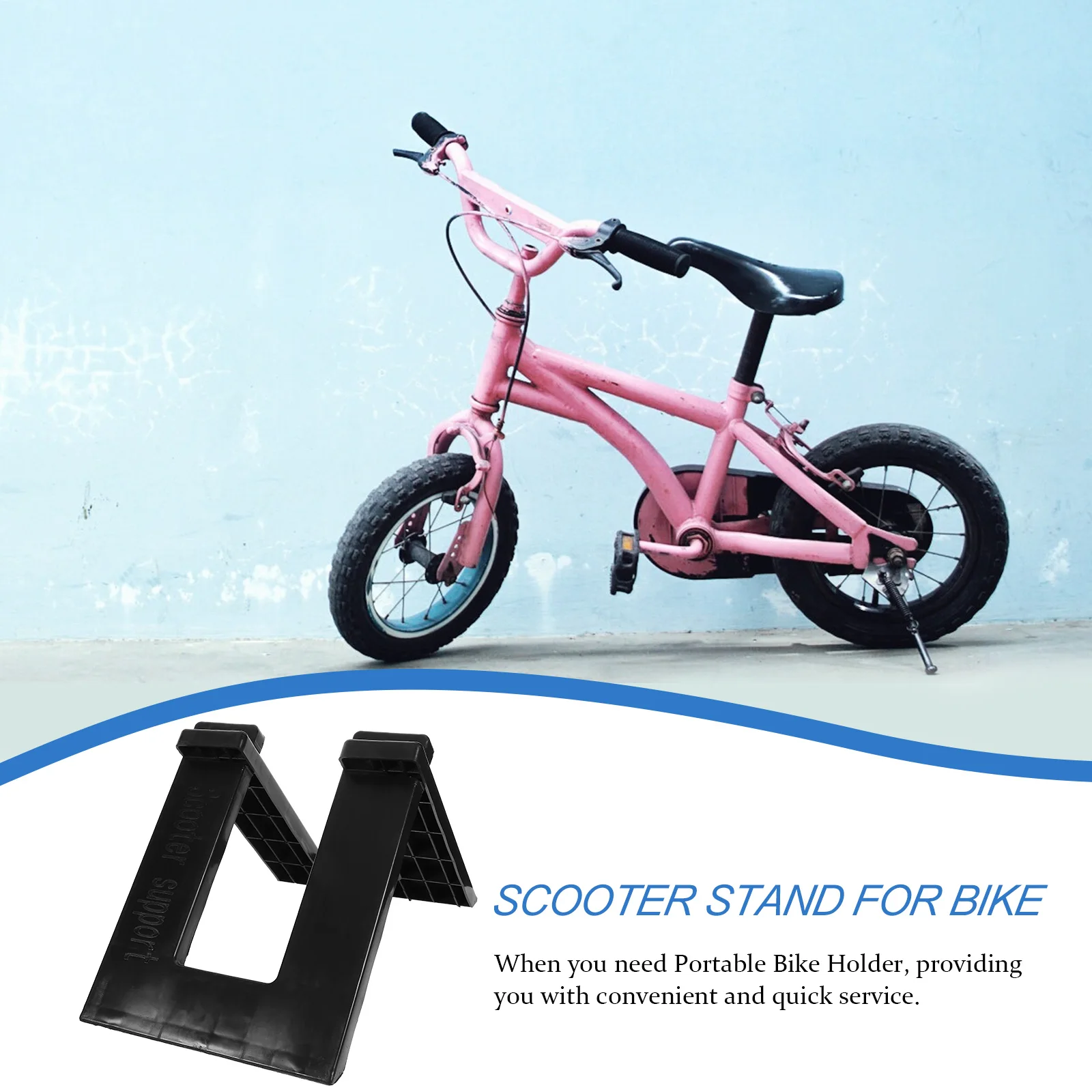 

2Pcs Plastic Scooter Stand Detachable Bike Holder Balanced Parking Support Portable Bike and Scooter Rack Plastic Holder
