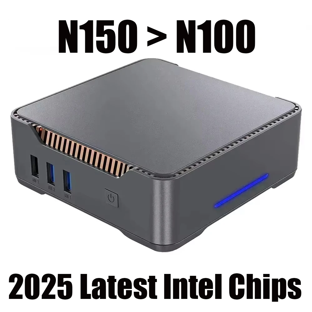 SZBOX GK3V 2025 أحدث وحدة المعالجة المركزية N150 كمبيوتر صغير ويندوز 11 برو كمبيوتر صغير DDR4 M.2 SSD WIFI5 BT 4.2 1000M LAN 4K HD VGA ألعاب الكمبيوتر