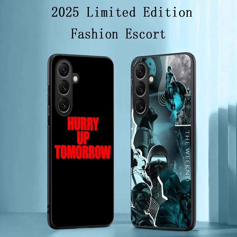 WeekndS hot singer hip-hop pattern Phone Case For Samsung Galaxy S26 S25 S24 S23 S22 S21 Plus Ultra Note20 Soft Black