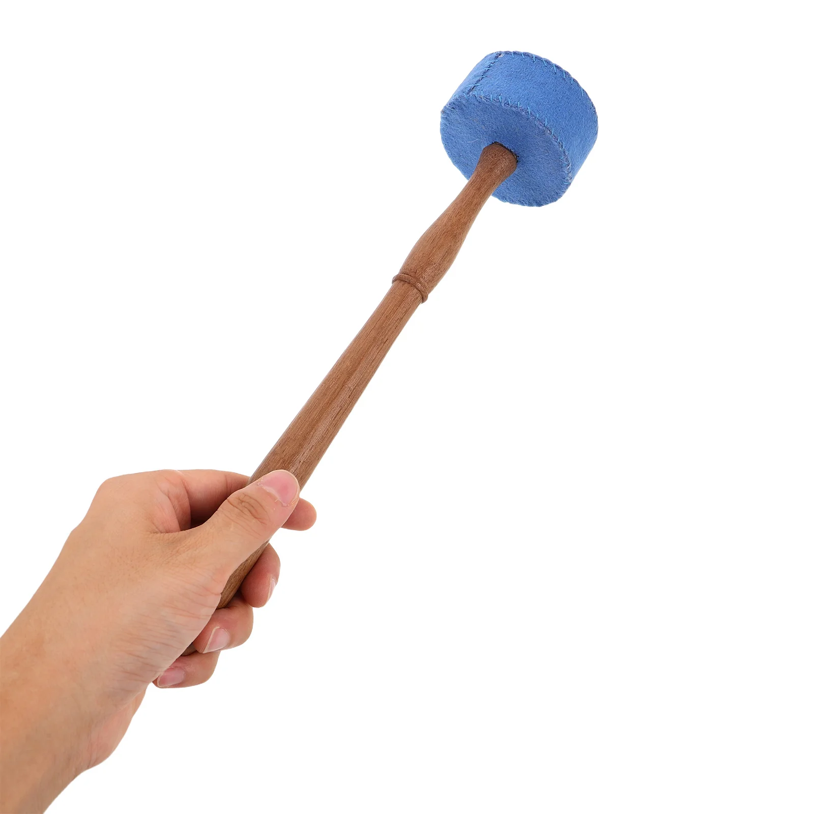 

28Cm Wooden Singing Bowl Striker Sky Blue Felted Mallet For Meditation Sound Therapy Instrument Percussion Tool Resonance Wand