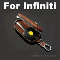 Car Straight key bag Zipper Key Case For Infiniti FX Q Q30 Q50 Q60 Q70 QX80 QX50 QX30 QX60 Universal Straight Keys bag Accessory