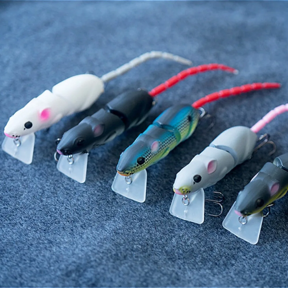 Topwater Rat Wakebait Multi Jointed Swimming 16cm/15g Artificial Hard Bait Swimbait Plastic Fishing Tackle