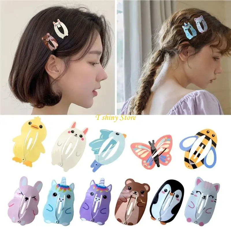 

N58F Kitten Barrettes Hair Clip Duck Butterfly Headwear Sweet Duck Hairpin Women