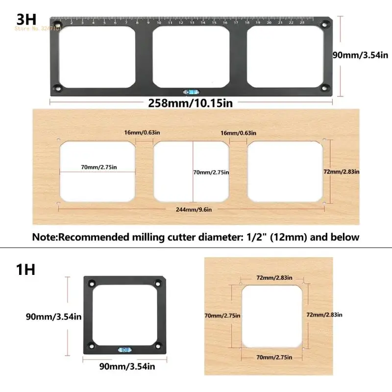 86 Socket Bottom Box Mould Practical 86 Type Wire Box Template Hole Opening for Bedside Table Socket Bottom Box Dropship