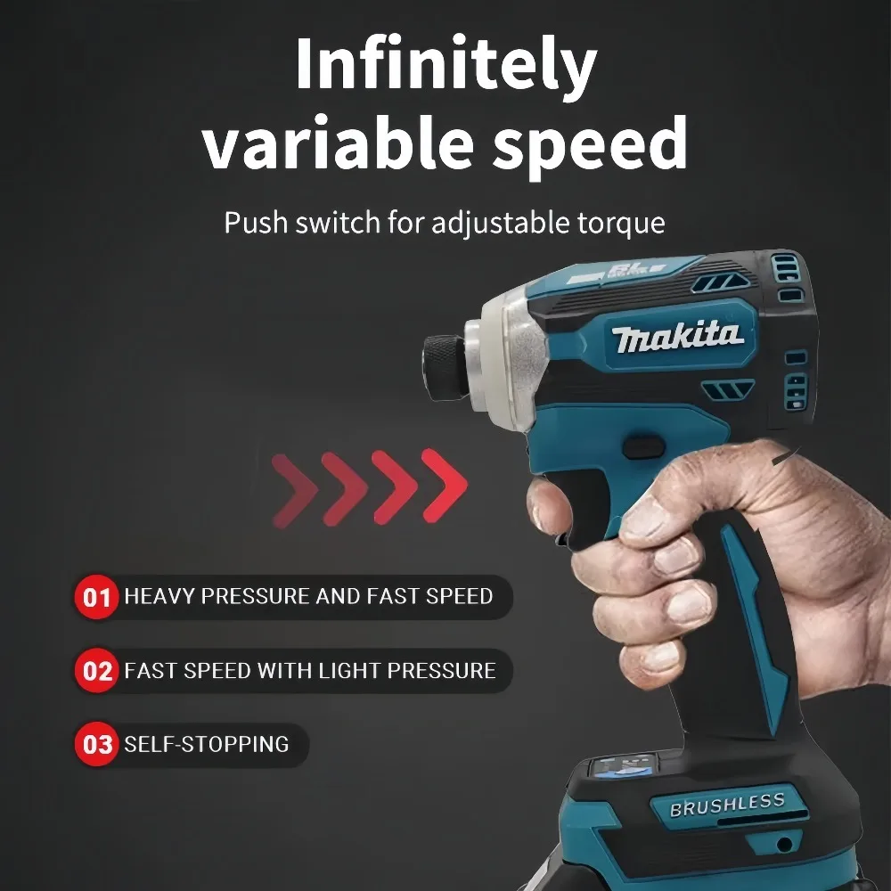 

Аккумуляторный ударный шуруповерт Makita DTD171 18В (бесщеточный) 2026 года, электроинструмент