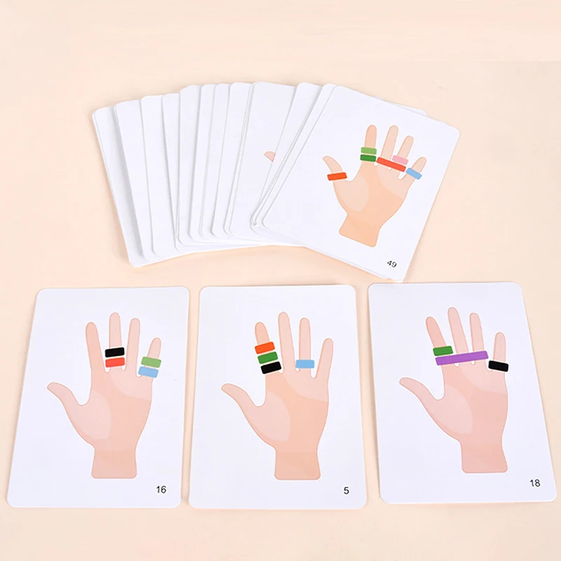 Kinderen Vinger Ring Bordspel Kleuraanpassing Speelgoed Interactieve Party Games Hand-oog Coördinatie Zintuiglijk Educatief Speelgoed Voor Kind